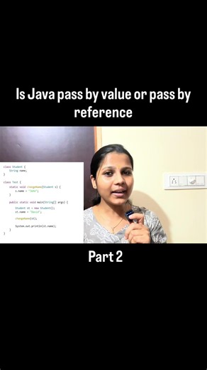 Is Java pass by value or pass by reference part2 #java #programming #freshers #javaprogrammingbasics