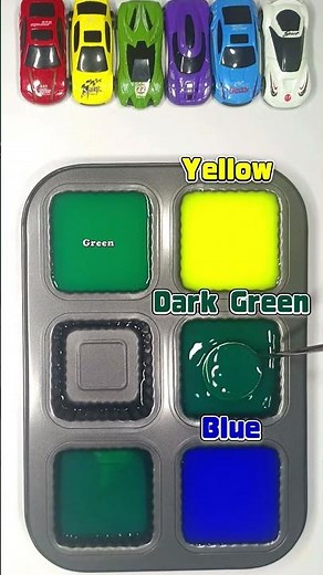 😍🎨 The magic of mixing 3 colors Yellow + Dark Green + Blue and it's amazing.