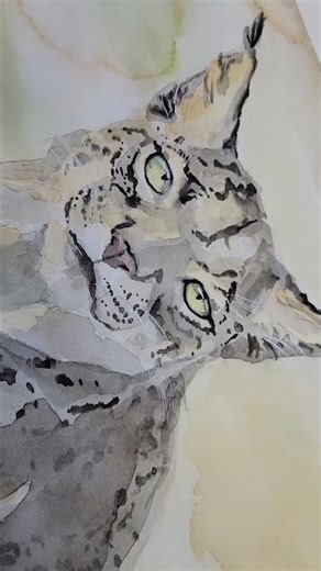 This Lynx Watercolor Turned Out Better Than Expected | #painting #watercolor #art