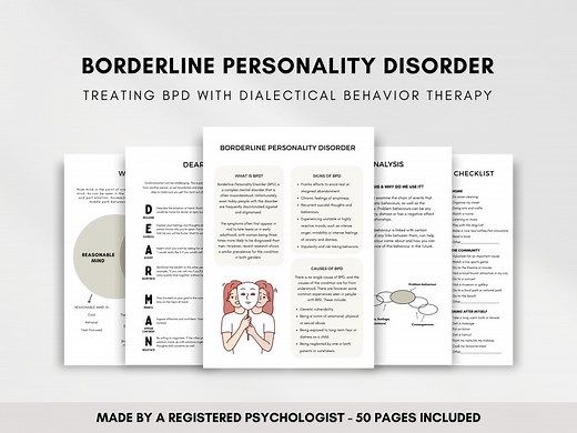 DBT Worksheets for BPD: Emotional Regulation & Distress Tolerance (printable/fillable) - Etsy