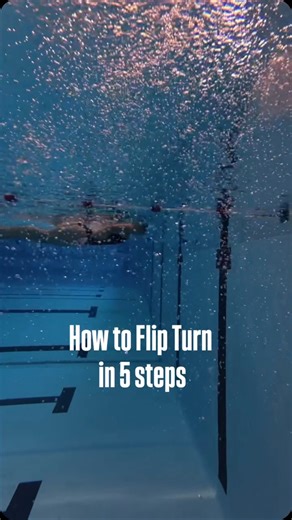 Swimix on Instagram: "💥HOW TO FLIP TURN IN 5 STEPS💥: Step 1️⃣: Learn to somersault ➡️ Start with basic somersaults in the middle of the lane or somewhere else away from the wall. Could be from a standing position or from a horizontal position. Flip straight over your top, tuck your chin in and get your body in as small of a ball as possible. . Step 2️⃣: Somersault while swimming ➡️ Take a few freestyle strokes, then one arm is going to pull you and lead you into the somersault just like you pr