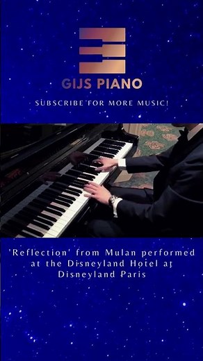 Reflection (Mulan) Piano Performance at Disneyland Paris - #disneylandparis