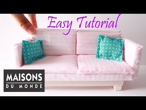 DIY Miniature Sofa/Couch/Canapé ( Doll , Dolhouse ..)