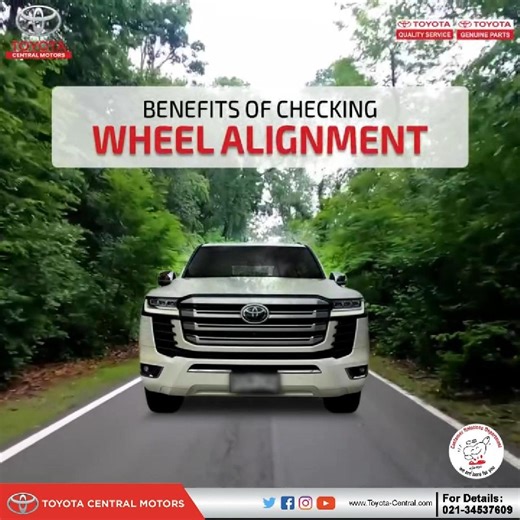 Toyota Central Motors is now offering the Best Discounted rates on the Wheel Alignment and Wheel Balancing for your beloved Toyota vehicle. Avail the best discounted price from our dealership through the ONLY 3D Wheel Alignment/Balancing and Road Force Wheel Balancer machine available in Pakistan. For appointments, call us at 021-34537609 #toyotacentralmotors #ToyotaPakistan #hunterengineeringcompay #imported #wheelalignmentmachin #3dwheelbalancing #ToyotaCare #customerawareness #customerrelatio