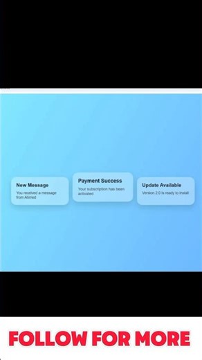 Floating Notification Cards UI 🔔 | HTML CSS Animation | 2026 Trend