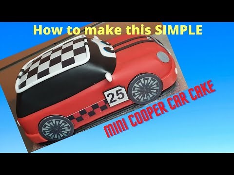 🇬🇧 MINI COOPER 🇬🇧. A Simple Car Cake Tutorial