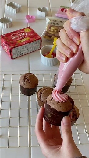 [レシピ] 簡単バレンタインマフィン #shorts