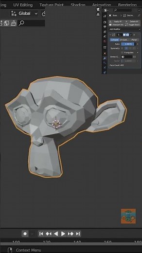 Reduce the Object Faces and Edges in Blender