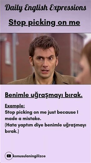 İngilizce öğren: Stop Picking açıklaması
