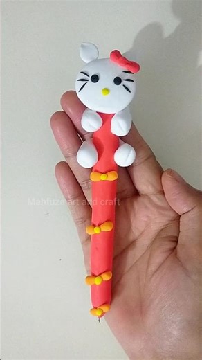 DIY hello kitty cute pen 😍#diy #cute #shorts