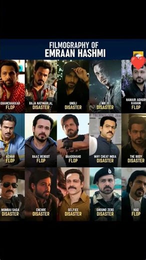 filmography of emraan hashmi #emraanhashmi #bollywood #trending #ytshort #movie #movmitra