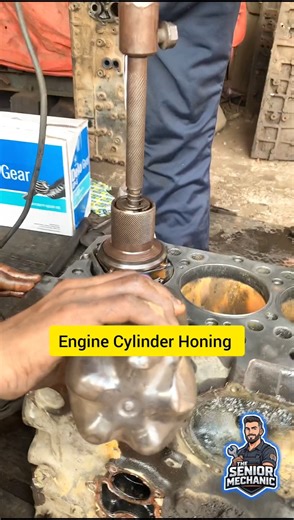 Engine Cylinder Honing Process #short #engine #mechanic #truck #honing #shorfs #trucklife #sleeve