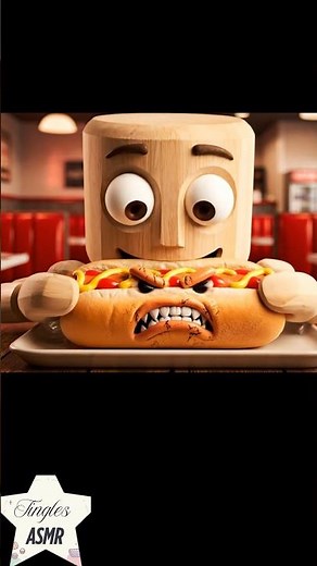 😱 Tung Tung Sahur Devours Angry Hot Dog Face 🌭 ASMR Horror Food Eating Sounds
