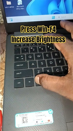 Laptop Brightness Shortcut Key | Increase Brightness in Windows 11/10 #windows #shorts #shortcut