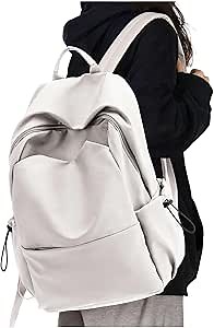 Large White Backpack for Men Women, School Backpack for Teen Girls Bookbags High School Laptop Bags Women Travel Daypacks, Carry on Backpack Flight Approved Hiking Backpack Large