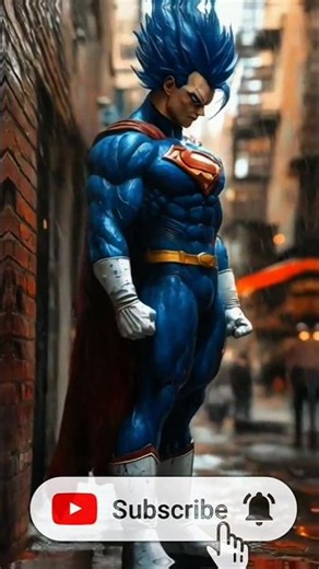 Vegeta and Superman AI video #aivideo #aiart #shortvideo #vegeta #superman