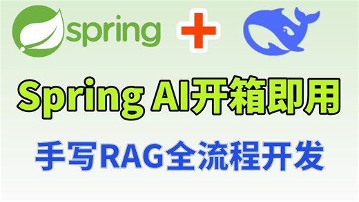 【顶级】Spring AI开箱即用，Spring AI DeepSeek实战|Embedding实战演练|手动实现一个RAG|Spring AI开箱即用RAG！