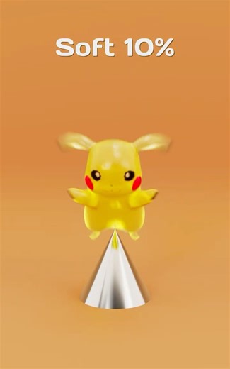 Pokémon Softbody Simulation | Pikachu Jelly #shorts #shortsvideo