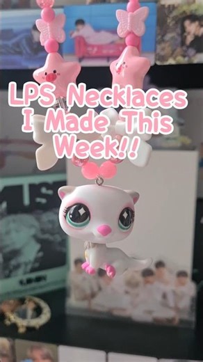 LPS Necklaces I Made This Week!! 🩷🤍 #Kawaii #DecoraKei #FairyKei #PastelCutecore #LPS #BeadedJewelry