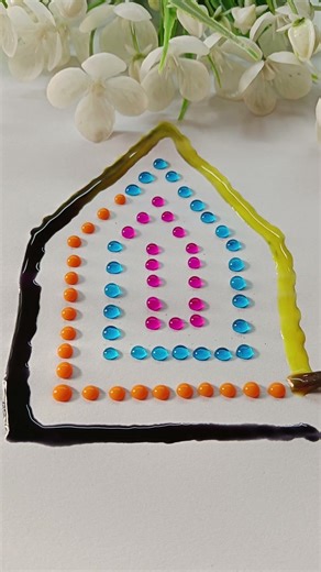 Colour drops mixing Rangoli 🌼 | #funny #comedy #drawing