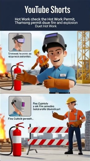 Hot Work Permit = Fire Risk Control 🔥#safetyfirst #constructionsitesafety #DailySafetyOffice #rules