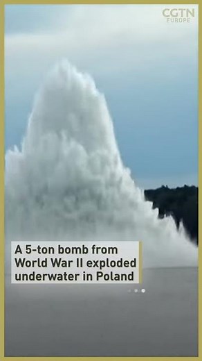 World War II bomb found in Poland explodes underwater