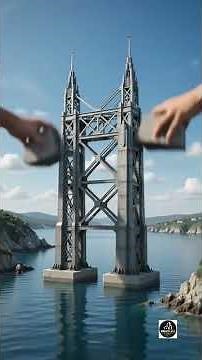 Building America's Iconic Golden Gate Bridge from Scratch | Satisfying Miniature Construction #short
