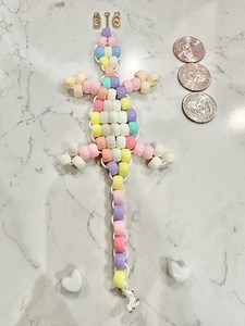 Pastel Rainbow Bead Lizard Big - Etsy