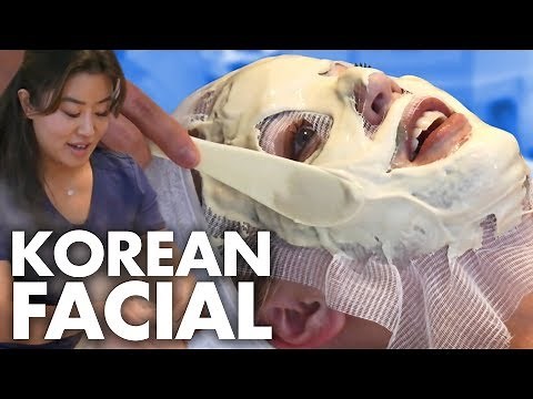 Trying the 10-Step Korean Contour Facial! (Beauty Trippin)