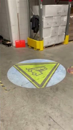 LED Projected FLT Warning Sign - A way to make your employees follow signage around your factory