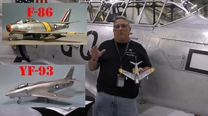 Welcome to another episode of Warbird Wednesday! In 1947, North American Aviation began a design study, NA-157 (later redesignated the YF-93), to create a true "penetration fighter" to meet the requirements of a long-range version of its F-86A Sabre. In order to accommodate more fuel, a much larger F-86A was envisioned, eventually able to carry 1,961 US gallons (7,420 L), both internally and with two 200-US-gallon (760 L) underwing drop tanks. The new variant possessed a theoretical unrefueled r