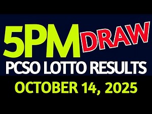5pm Lotto Result Today October 14, 2025 Swertres Ez2 PCSO