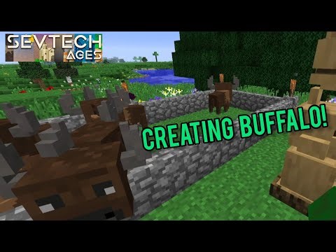 Farming Magical Buffalo In Modded Minecraft! | Sevtech Ages Episode 6