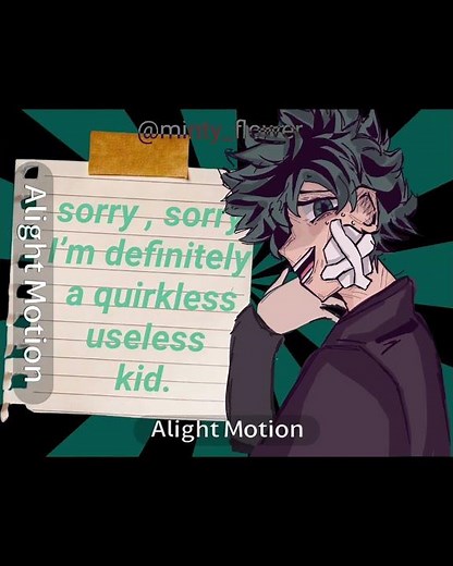 trust the process 🙏 middle school izuku ‼️ gomene gomene … I adjusted translation to fit him better