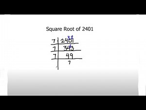 How to Find Square Root of 2401 / Square Root of 2401 by Prime Factorization / 2401 ka Square Root