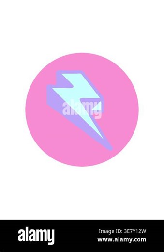 splitting effect animation of image of lighting bolt Stock Video Footage - Alamy