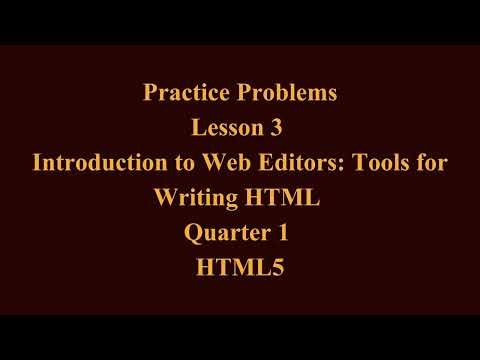 Introduction to Web Editors: Tools for Writing HTML | Q1 HTML 5 L3 P1 | SMILE ROAD