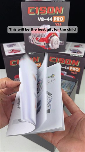 Mini Gasoline V8 Engine Kit: Working Model for Collectors