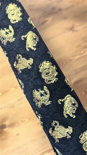 帆布ギターストラップ【龍亀鳳凰寅】京都金襴 和柄 | Handmade Japanese Guitar Strap