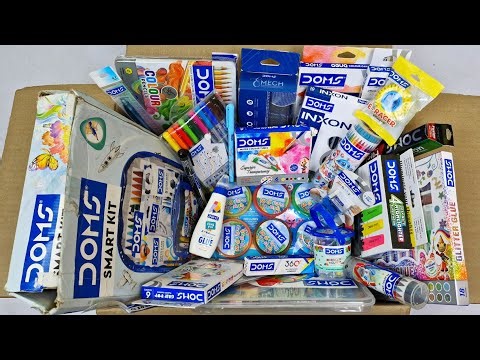 DOMS Stationery Collection🩵Smart Kit, Crayons, Tube colors, Glitter, Glue, Geometry, Color Pencil