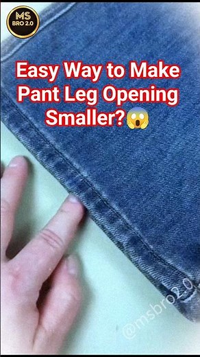 Easy Way to Make Pant Leg Opening Smaller? #short #shorts #sewing