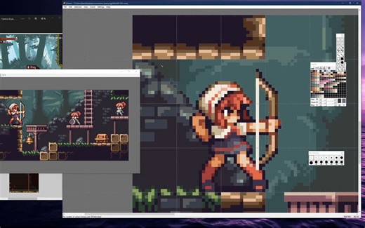PIXEL ART MOCKUP TIMELAPSE - Momodora- Reverie Under The Moonlight