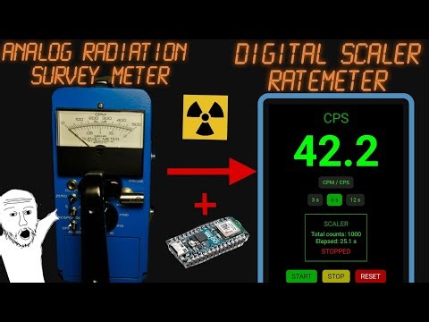 Analog Radiation Survey Meter to Digital Scaler with ESP32