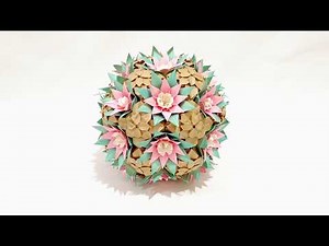 💕Healing in Origami🏵️How to make a Spring Bloom Flower Ball #kusudama #gift #decoration