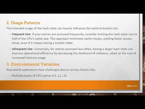 Finding the Optimal Amount of Buckets in a Fixed-Sized Hash Table