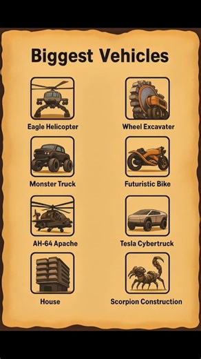 TYPES OF MOST BIGGEST VEHICLES ON EARTH