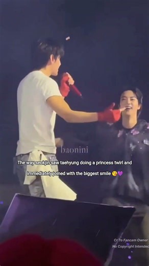 The way seokjin saw taehyung doing a princess twirl and immediately joined with the biggest smile 😘💜