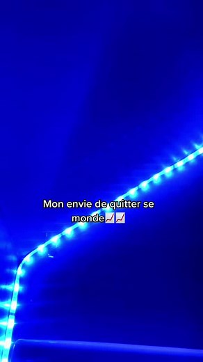 Stunning Blue LED Strip Light Effects in Dark Background