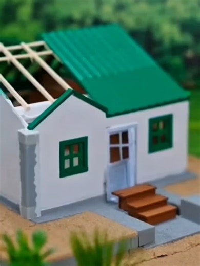 mini house construction.. watch till end. #Satisfying #house #miniature