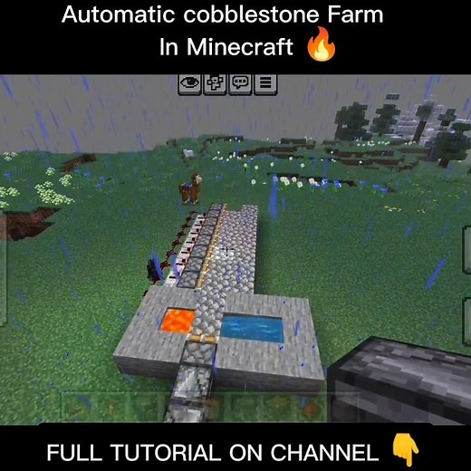 Minecraft Automatic Cobblestone FarmEasy & Fully Automatic #minecraft